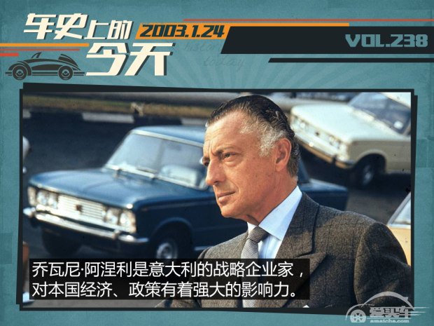 车史上的1月24日 意大利汽车教父逝世