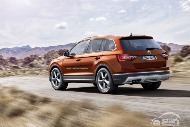 3月首发/七座设计 斯柯达全新SUV预告图