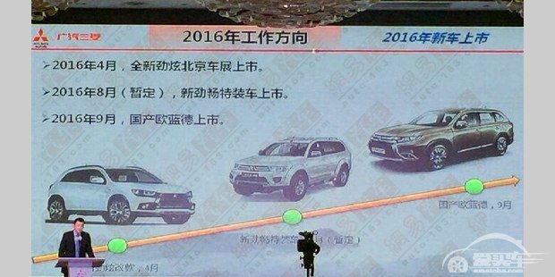 欧蓝德将国产 广汽三菱2016年新车计划