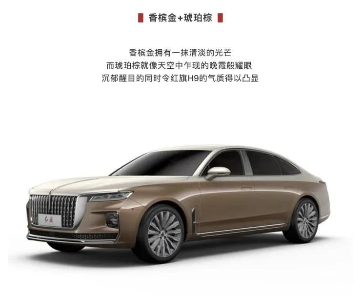 风格各异，红旗H9将提供7种配色方案
