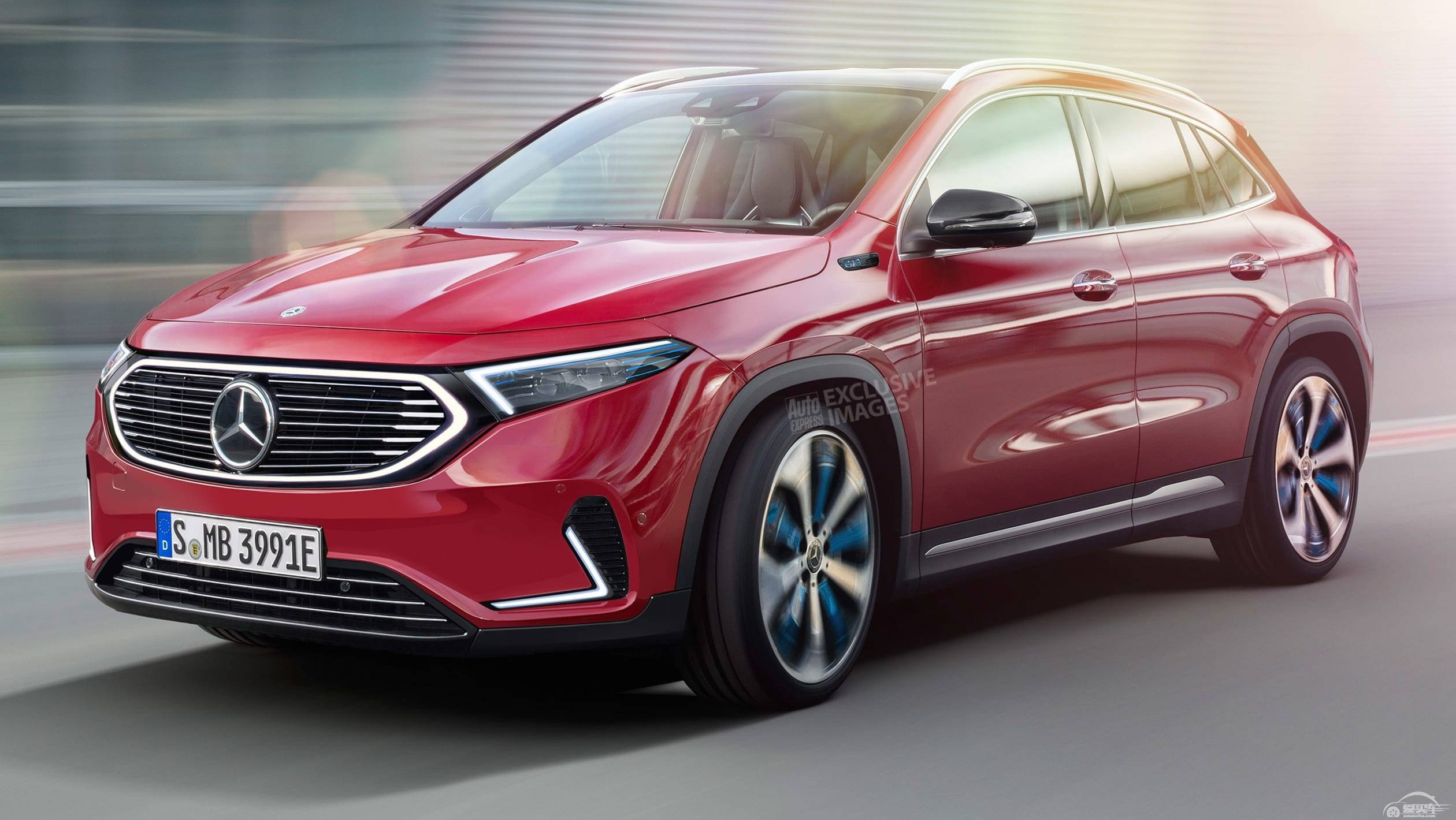 家族最小电车即将国产，奔驰全新EQA效果图曝光