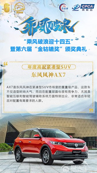 年度高配紧凑型SUV：东风风神AX7