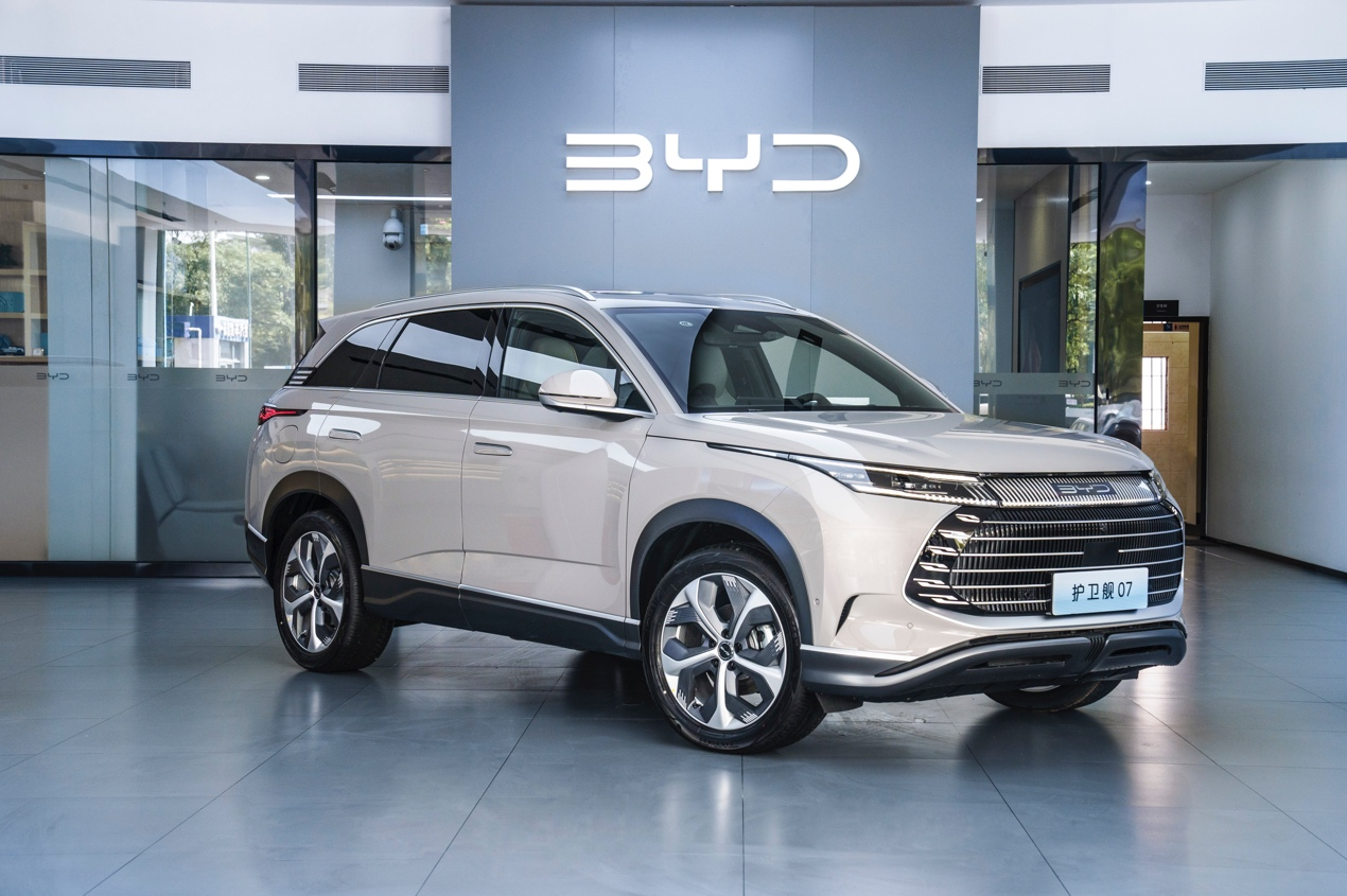 护卫舰07 205KM款型到店，配备热泵冬季纯电续航更