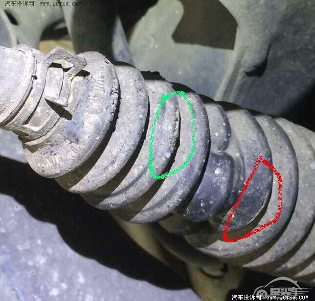 卡罗拉方向防尘套破裂 4S硬说是老鼠咬破的不给赔