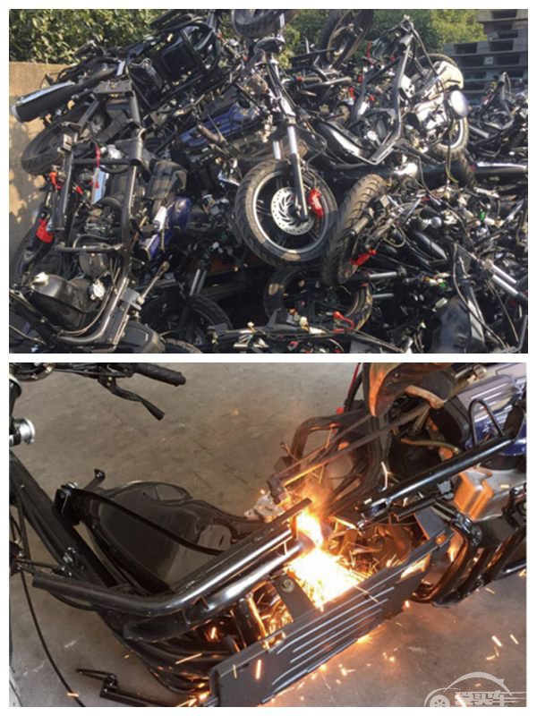 百台摩托车被销毁 外观与本田专利近似被判侵权