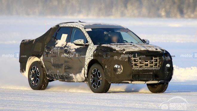 现代首款皮卡车型效果图曝光 与胜达SUV共享平台与技术