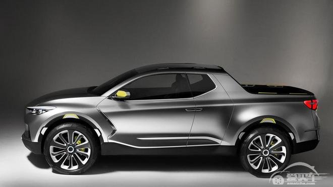 现代首款皮卡车型效果图曝光 与胜达SUV共享平台与技术