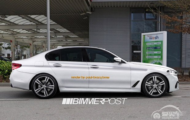 细节接近实车 全新宝马5系效果图曝光