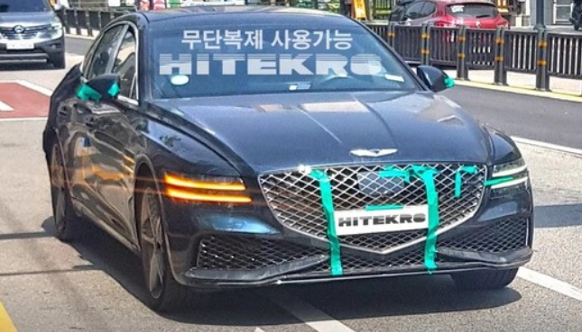  保险杠造型不同 捷尼赛思G80 Sport谍照曝光 