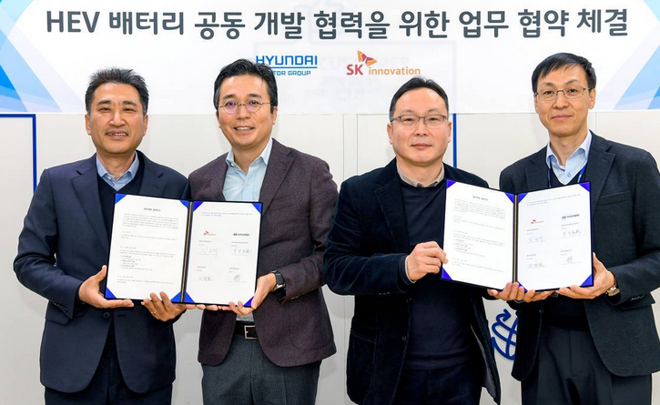  现代汽车·起亚与SK Innovation宣布共同研发混合动力汽车电池 