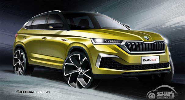斯柯达全新SUV KAMIQ GT设计图发布 潮酷范儿十足