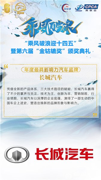 年度最具影响力汽车品牌：长城汽车