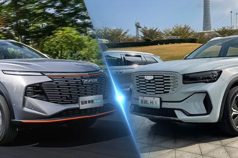 国产混动车型对决，神兽混动DHT能碾压星越L油电混动版？